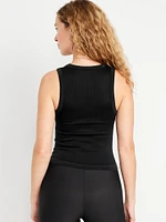 Fitted Seamless Ribbed Tank Top