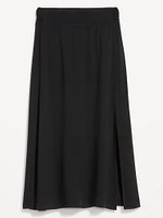 Smocked-Waist Midi Skirt