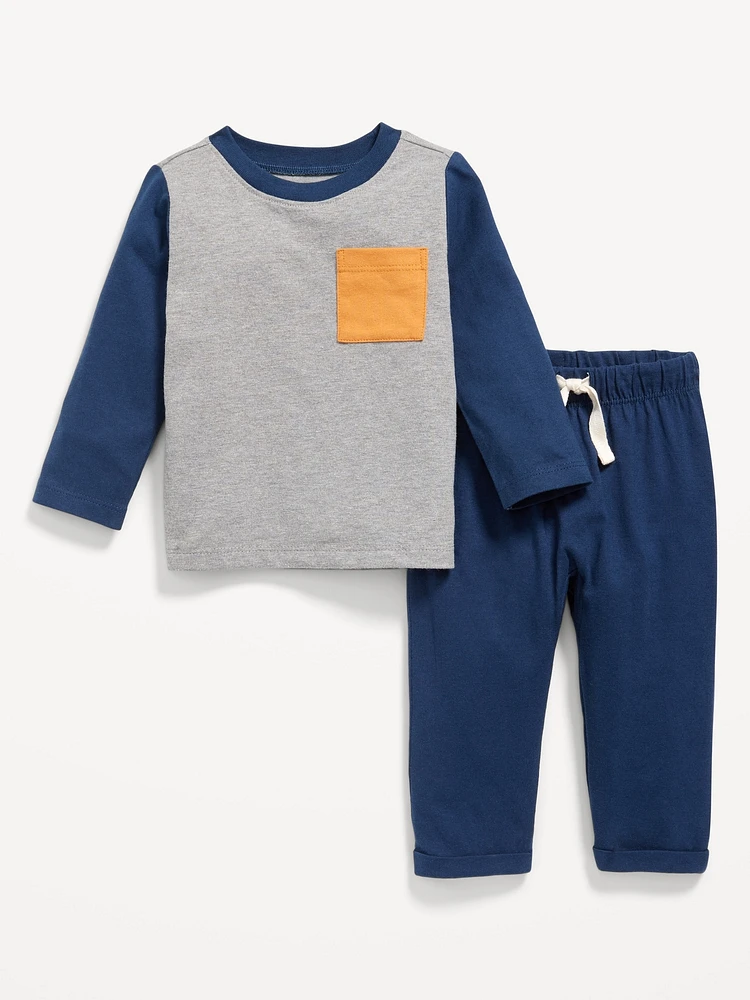 Long-Sleeve T-Shirt and Pants Set for Baby