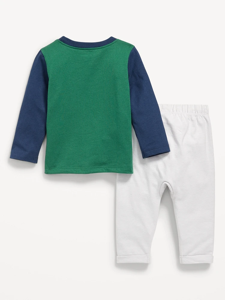 Long-Sleeve T-Shirt and Pants Set for Baby