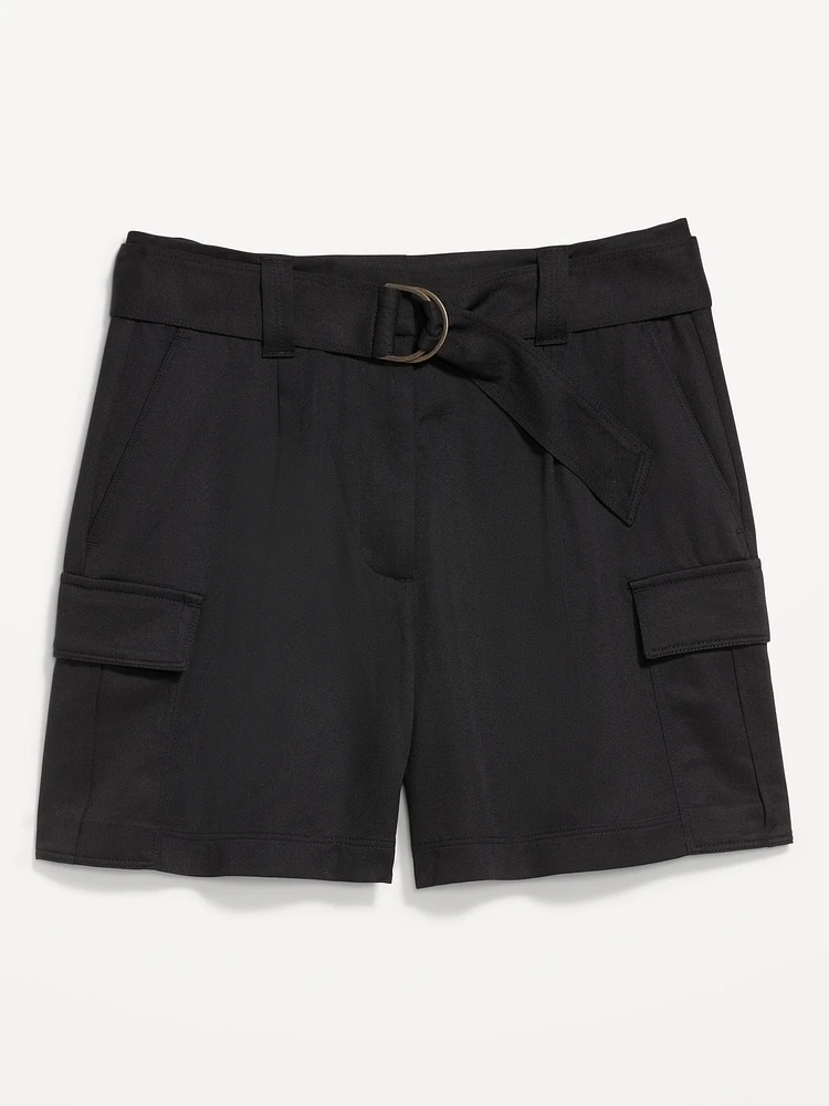 Extra High-Waisted Cargo Shorts -- 4.5-inch inseam