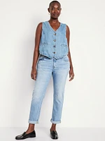 Mid-Rise Wow Boyfriend Straight Jeans