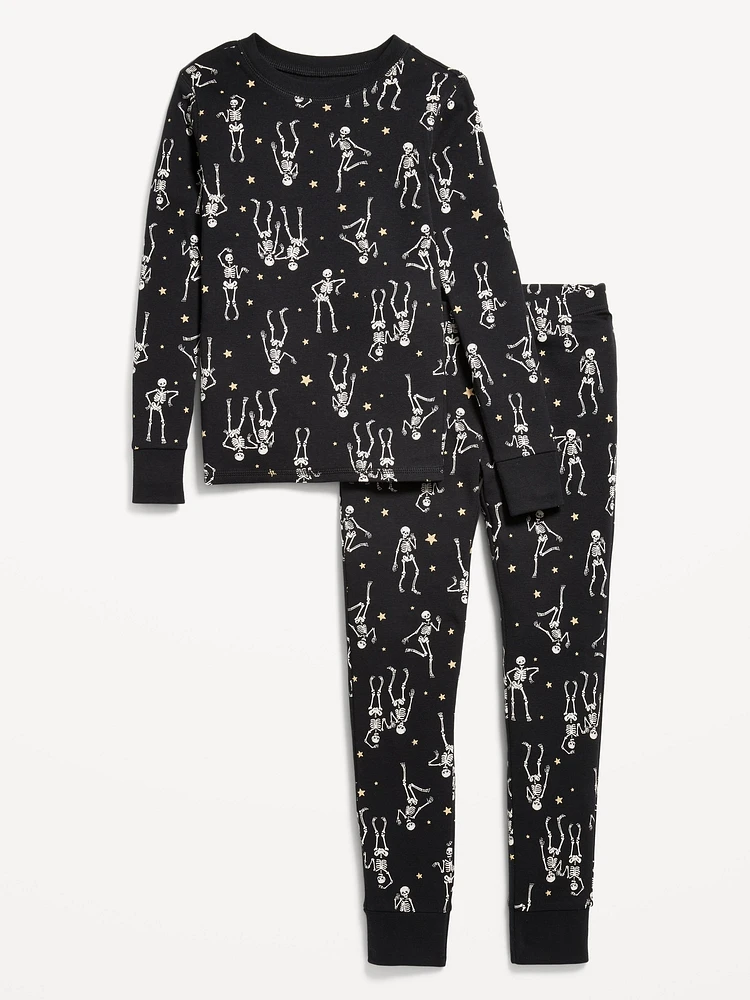 Printed Gender-Neutral Snug-Fit Pajama Set for Kids