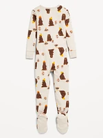 Snug-Fit Zip-Front Footed Pajama One-Piece for Toddler & Baby