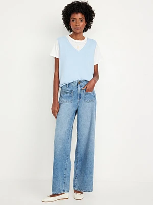 High-Waisted Baggy Wide-Leg Jeans