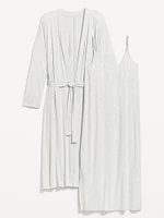 Ensemble peignoir de maternité et chemise nuit d’allaitement