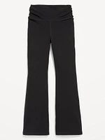 High-Waisted PowerChill Side-Ruched Flared Leggings for Girls