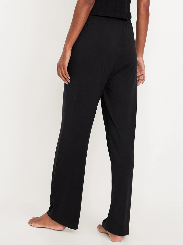 Mid-Rise Knit Jersey Pajama Pant