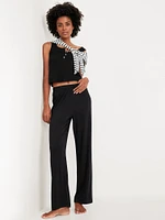 Mid-Rise Knit Jersey Pajama Pant