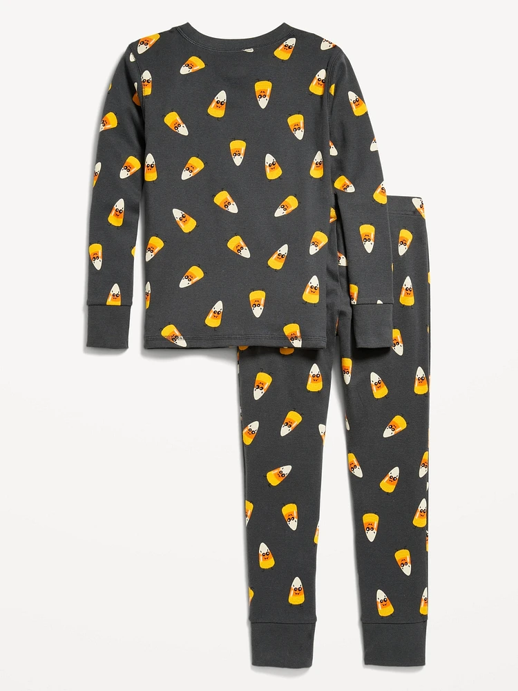 Printed Gender-Neutral Snug-Fit Pajama Set for Kids