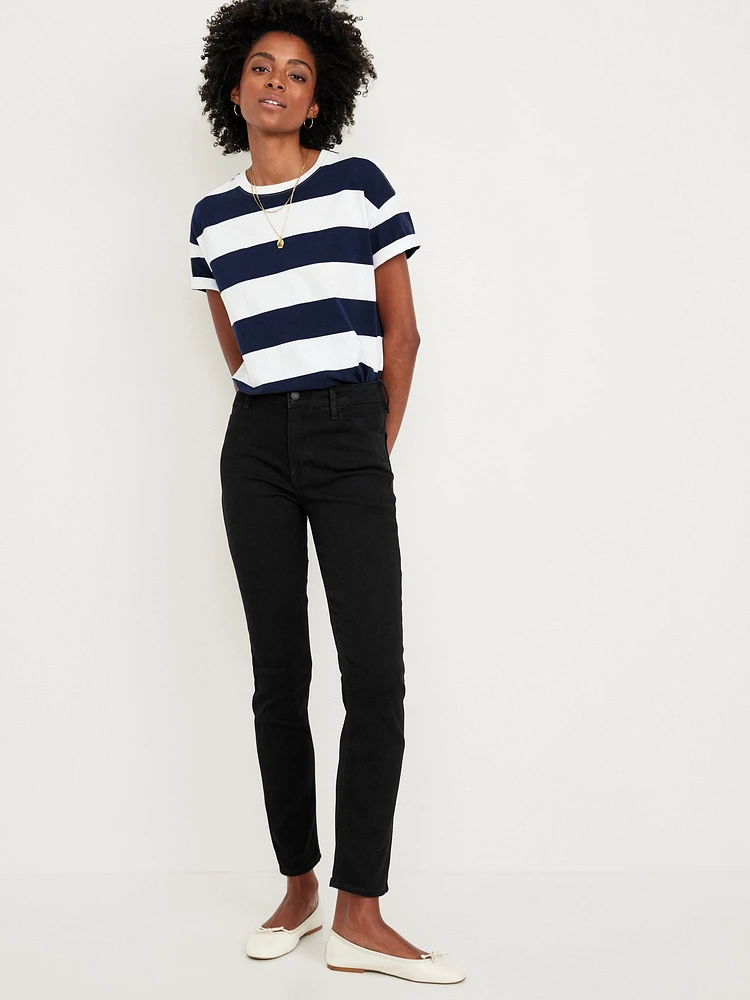 High-Waisted Wow Straight Ankle Jeans