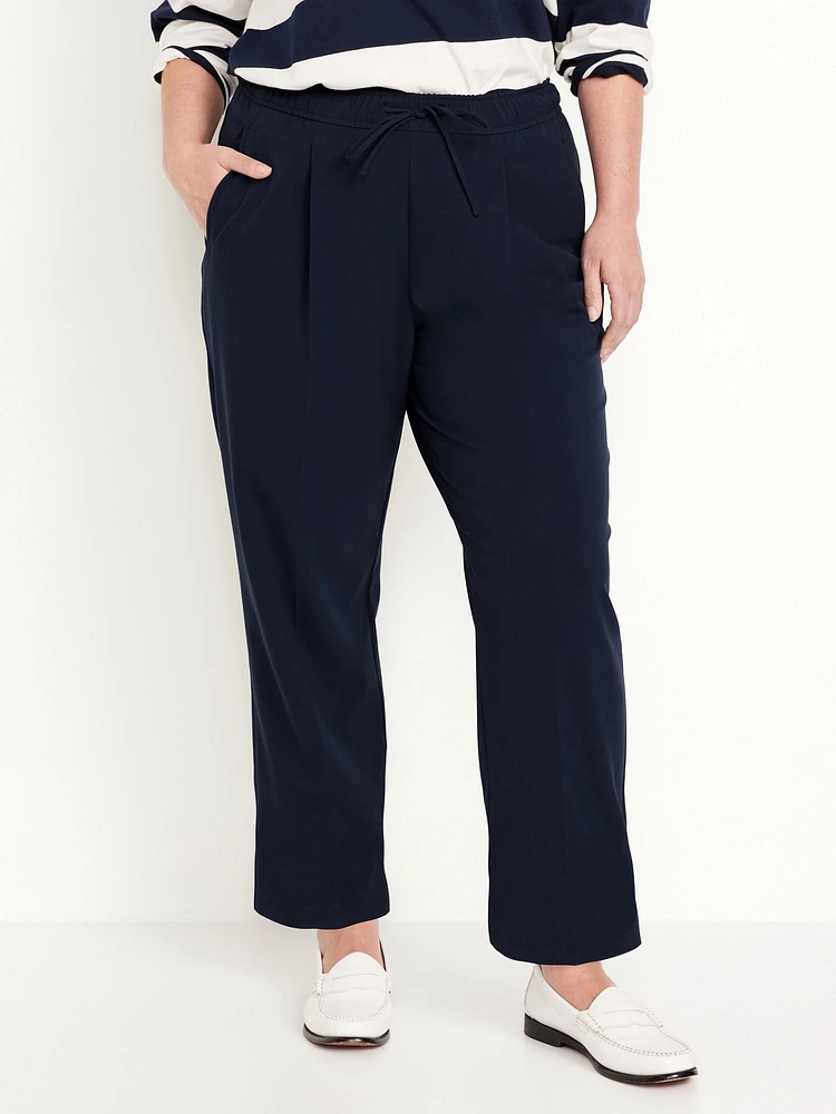 High-Waisted Straight Trouser
