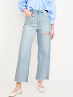 Extra High-Waisted Wide-Leg Crop Jeans