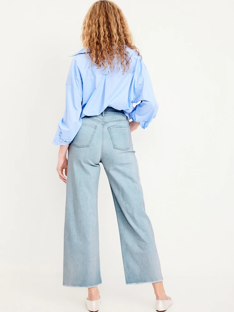 Extra High-Waisted Sky-Hi Wide-Leg Crop Jeans