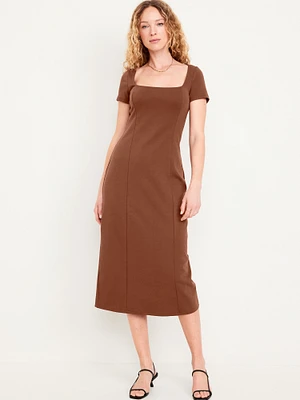 Square-Neck Midi Dress