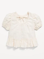 Short-Sleeve Ruffle-Hem Top for Toddler Girls