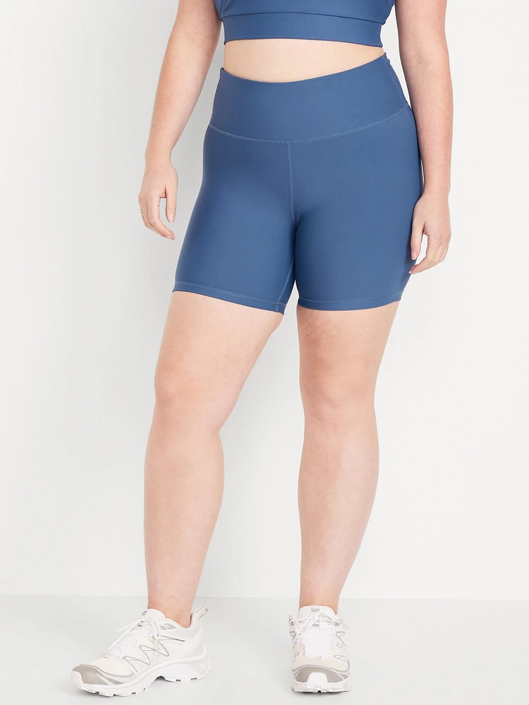 High-Waisted PowerSoft Biker Shorts -- 6-inch inseam