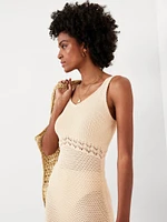 Sleeveless Crochet Midi Dress
