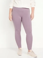 High-Waisted Jersey Ankle Leggings