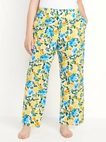 High-Waisted Poplin Pajama Pant