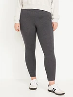 High Waisted Side Pocket 7/8-Length Leggings for Women