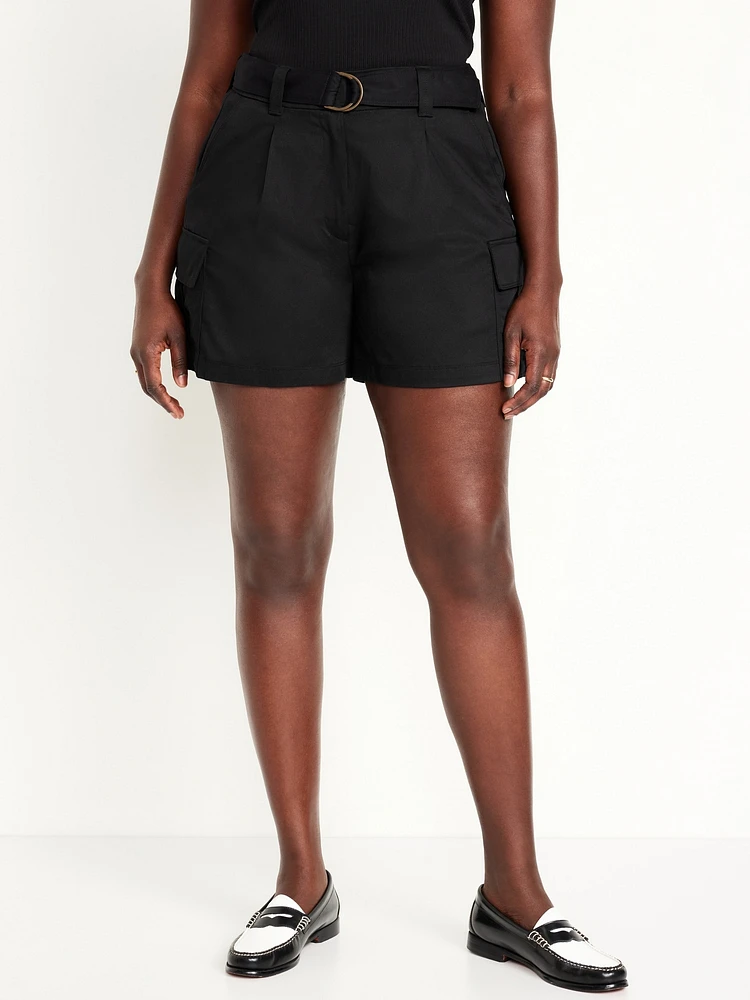 Extra High-Waisted Cargo Shorts -- 4.5-inch inseam