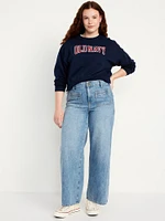 High-Waisted Baggy Wide-Leg Trouser Jeans