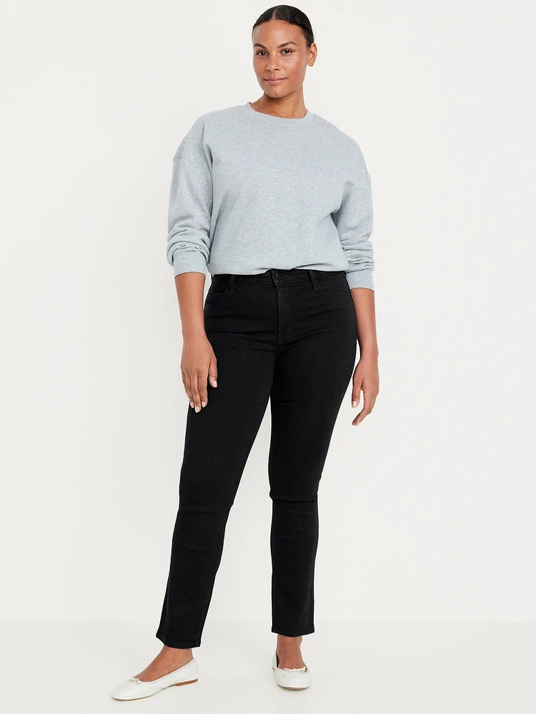 High-Waisted Wow Straight Ankle Jeans