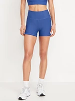 High-Waisted PowerSoft Biker Shorts -- 4-inch inseam