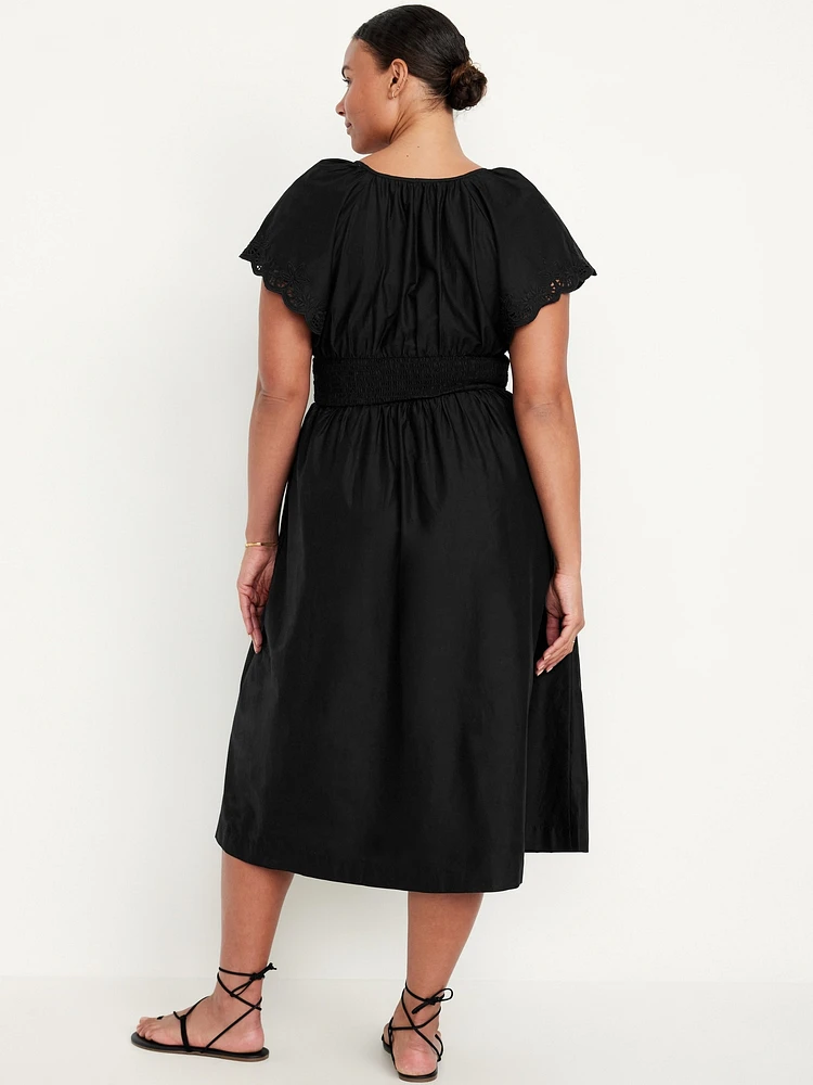 Waist-Defined Midi Dress