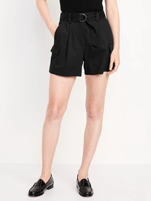 Extra High-Waisted Cargo Shorts -- 4.5-inch inseam