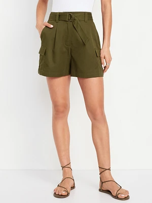 Extra High-Waisted Cargo Shorts -- 4.5-inch inseam