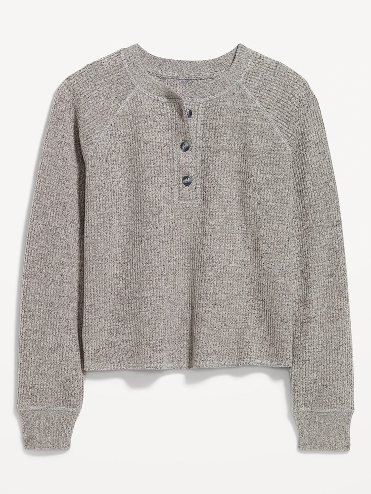 Cozy Thermal-Knit Henley