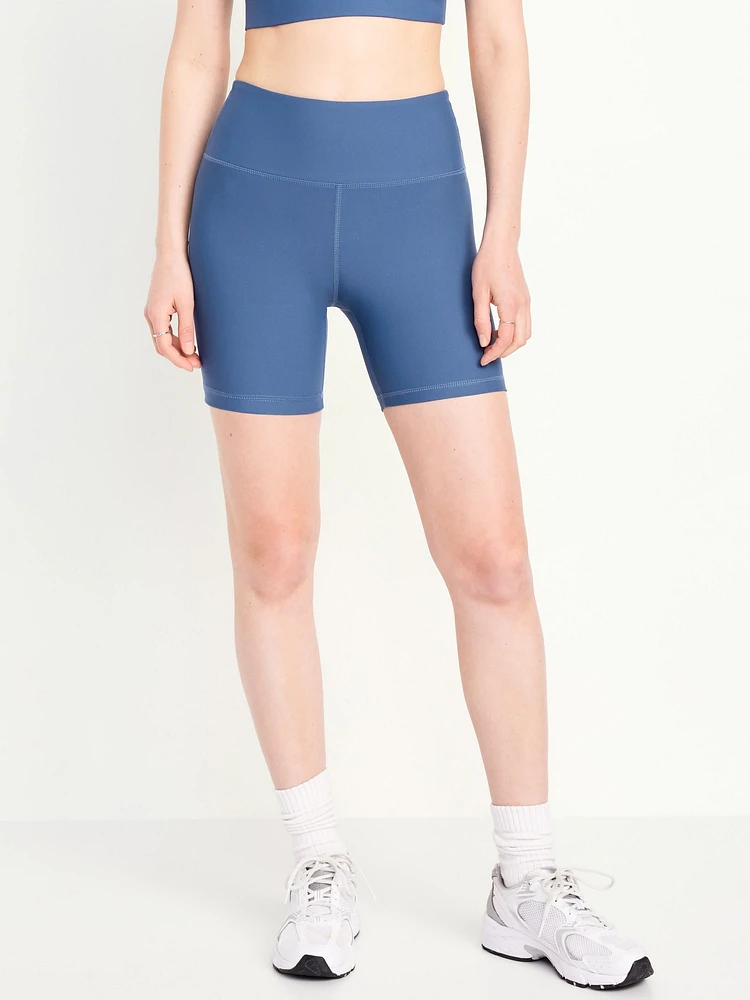 High-Waisted PowerSoft Biker Shorts -- 6-inch inseam