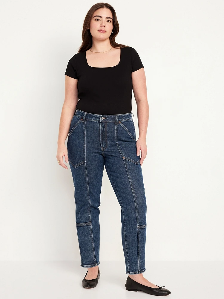 High-Waisted OG Straight Utility Jeans