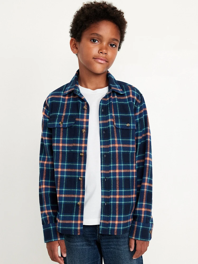 Soft-Brushed Flannel Pocket Shirt for Boys