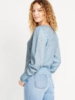 Pointelle Sweater