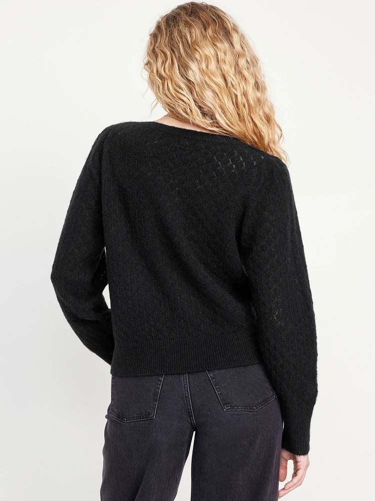 Pointelle Sweater