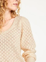 Pointelle Sweater