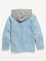 Long-Sleeve Hooded Utility Shirt for Boys