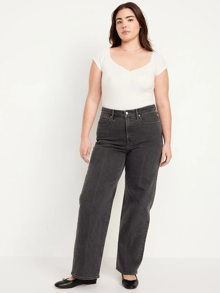 Extra High-Waisted Sky-Hi Wide-Leg Jeans