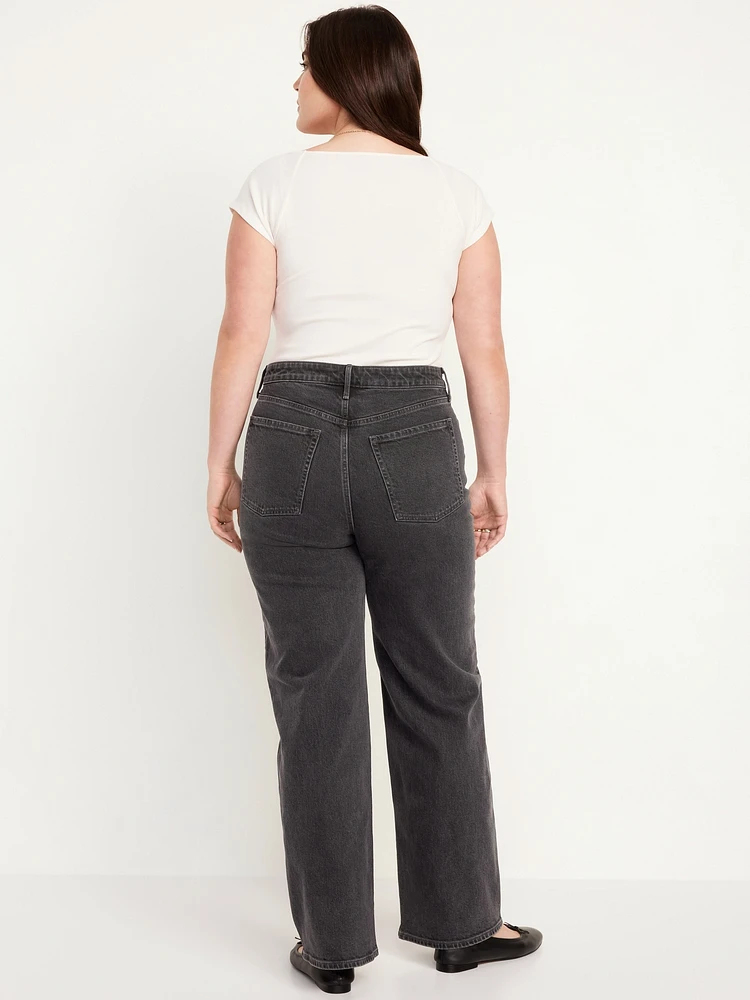 Extra High-Waisted Sky-Hi Wide-Leg Jeans