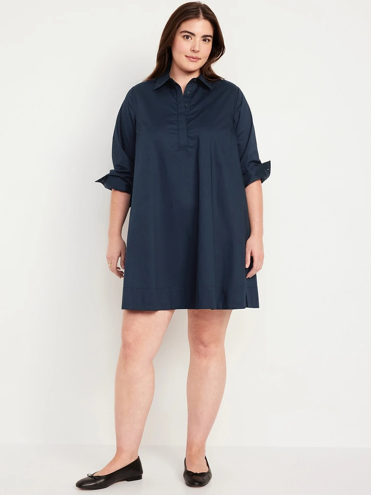 Loose Mini Shirt Dress