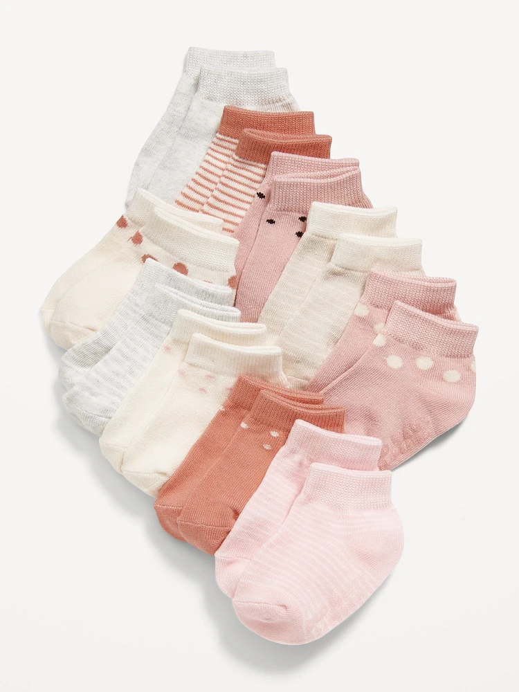 Unisex Ankle Socks 10-Pack for Toddler & Baby