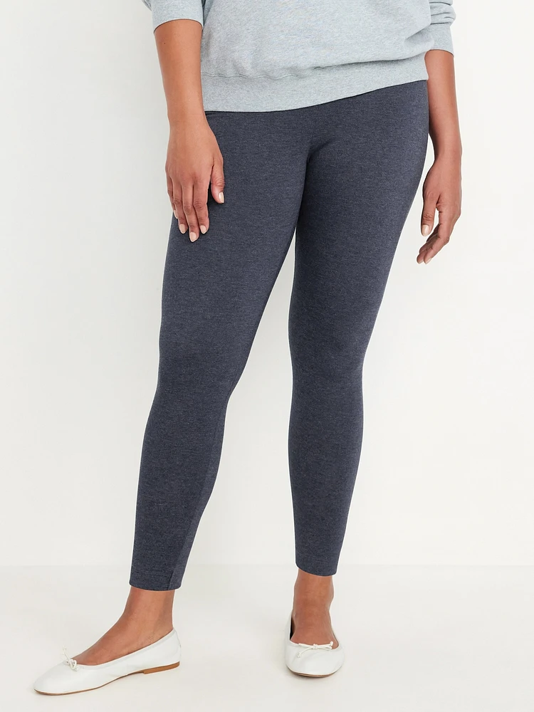 Mid-Rise Jersey Ankle Leggings