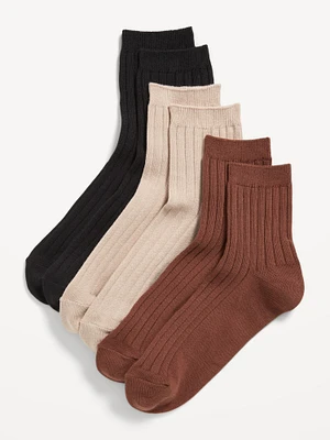 Ribbed Crew Sock 3-Pack for Women