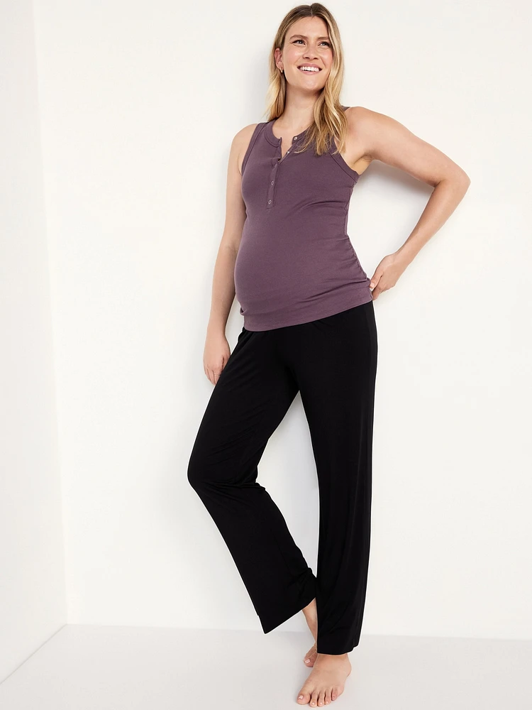 Maternity Rollover Waist Pajama Pants