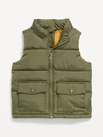 Water-Resistant Quilted Utility Puffer Vest for Toddler