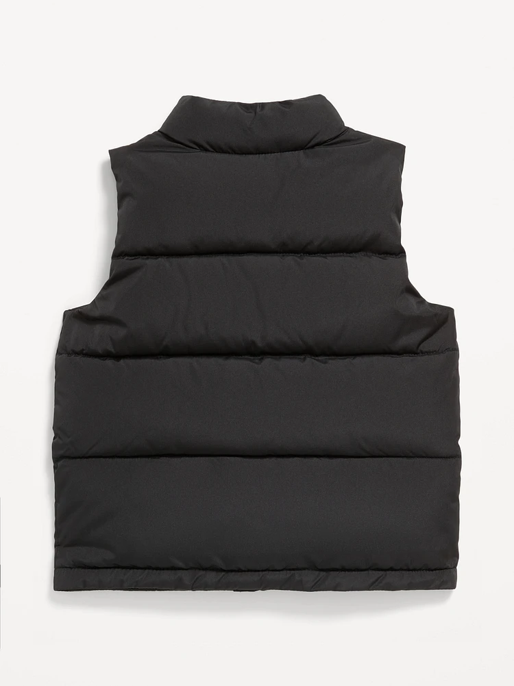 Water-Resistant Quilted Utility Puffer Vest for Toddler