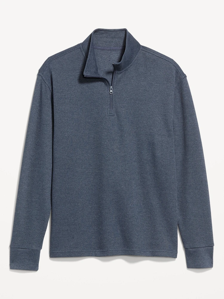 French Rib Quarter-Zip Sweater